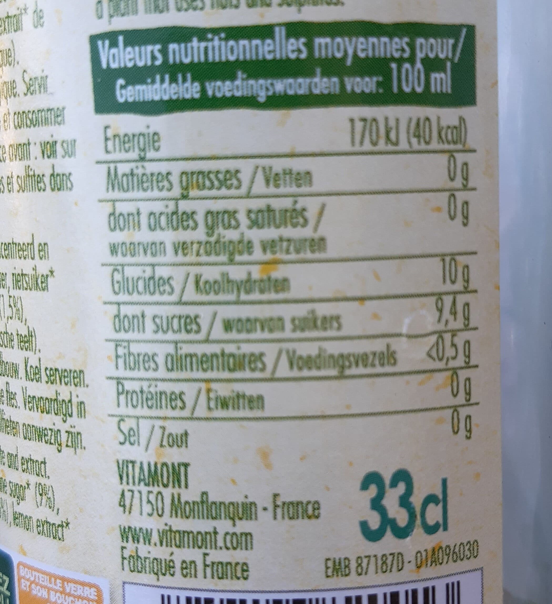 Vitamont Limonade Bio d'Antan packshot