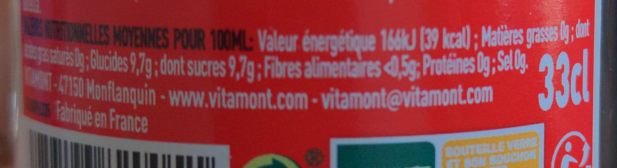 Vitamont Cola équitable sans caféine packshot