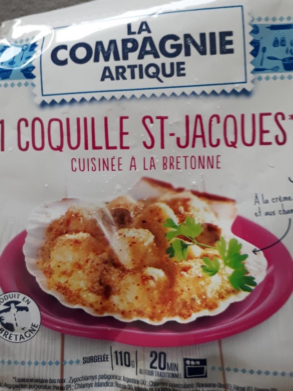 La Compagnie Artique Coquille St Jacques cuisinee a la Bretonne packshot