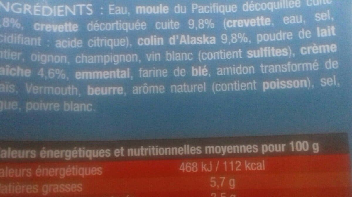 La Compagnie Artique Coquilles aux fruits de mer packshot
