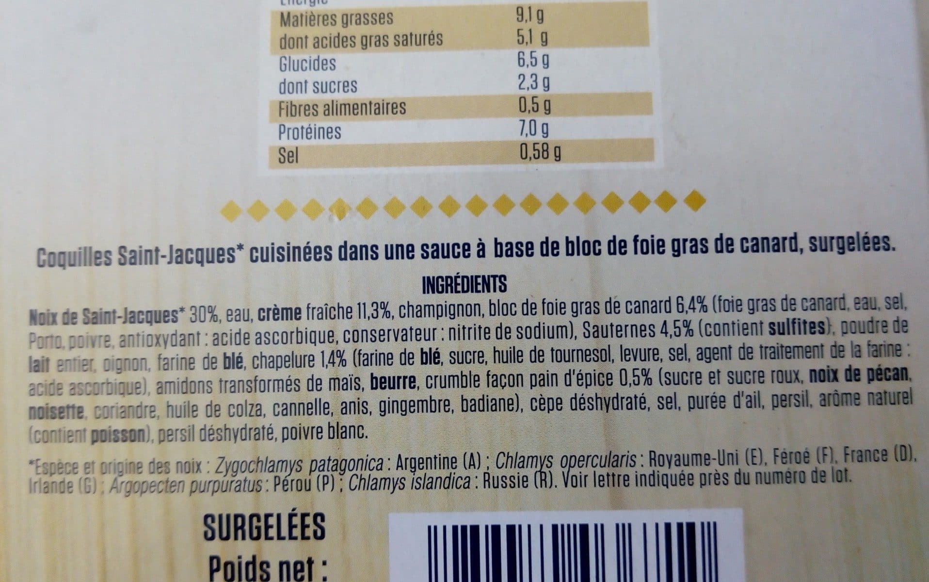 La Campagne Artique Coquilles st Jacques packshot