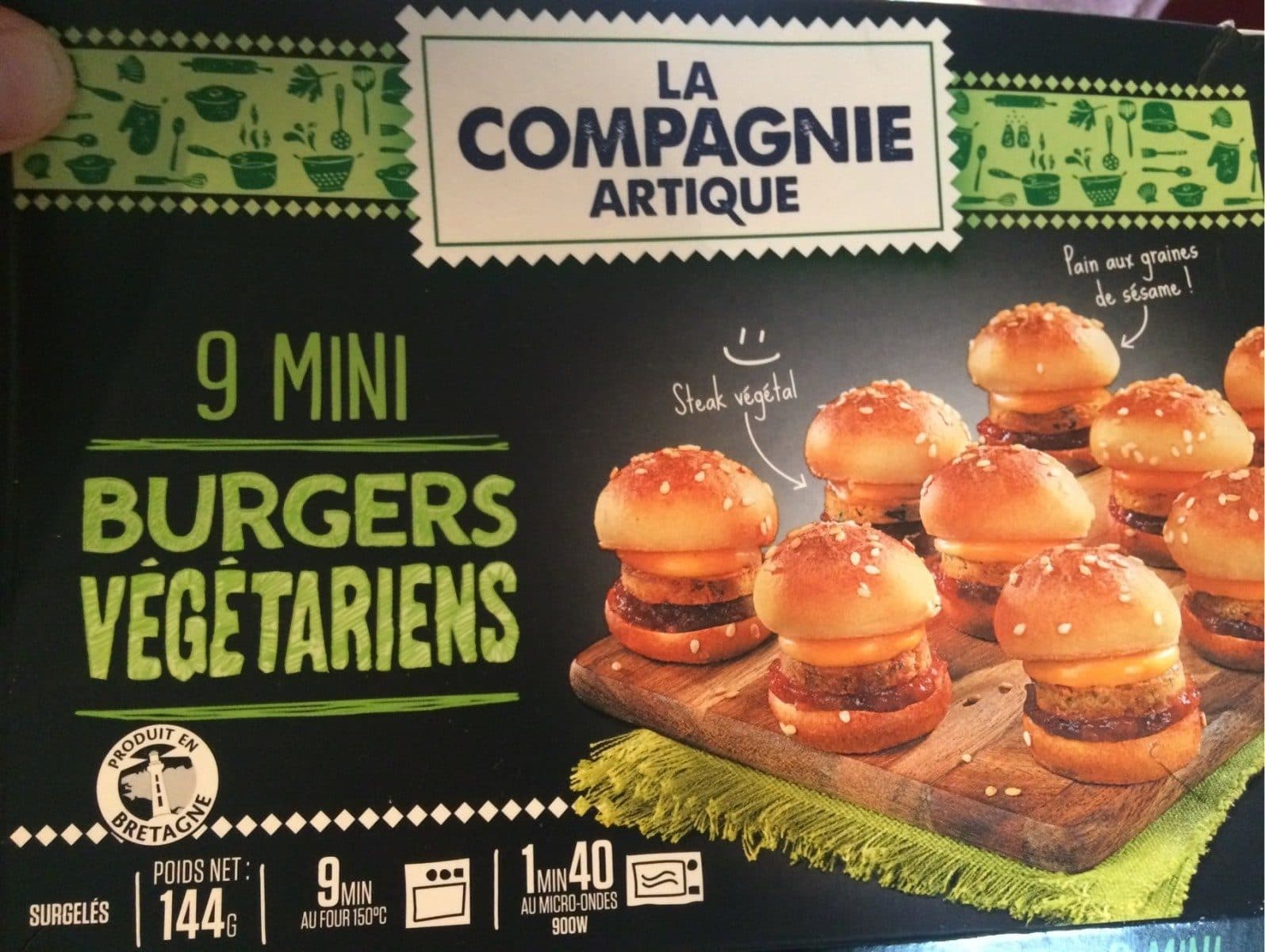 La Compagnie Artique Mini burgers végétariens packshot