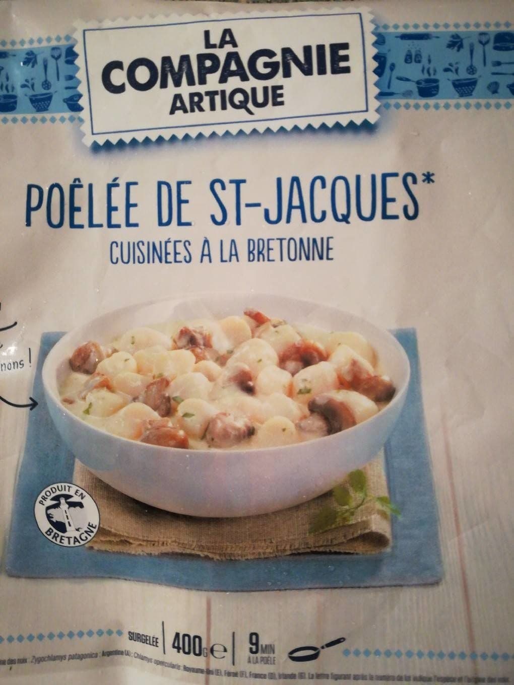 La compagnie artique Poêlée de saint-Jacques cuisinée à la bretonne packshot