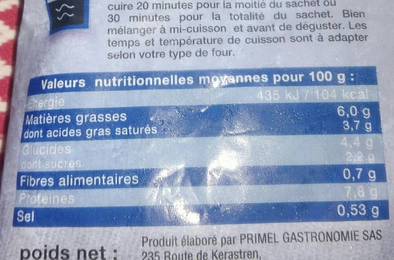 La compagnie artique Poêlée de saint-Jacques cuisinée à la bretonne packshot