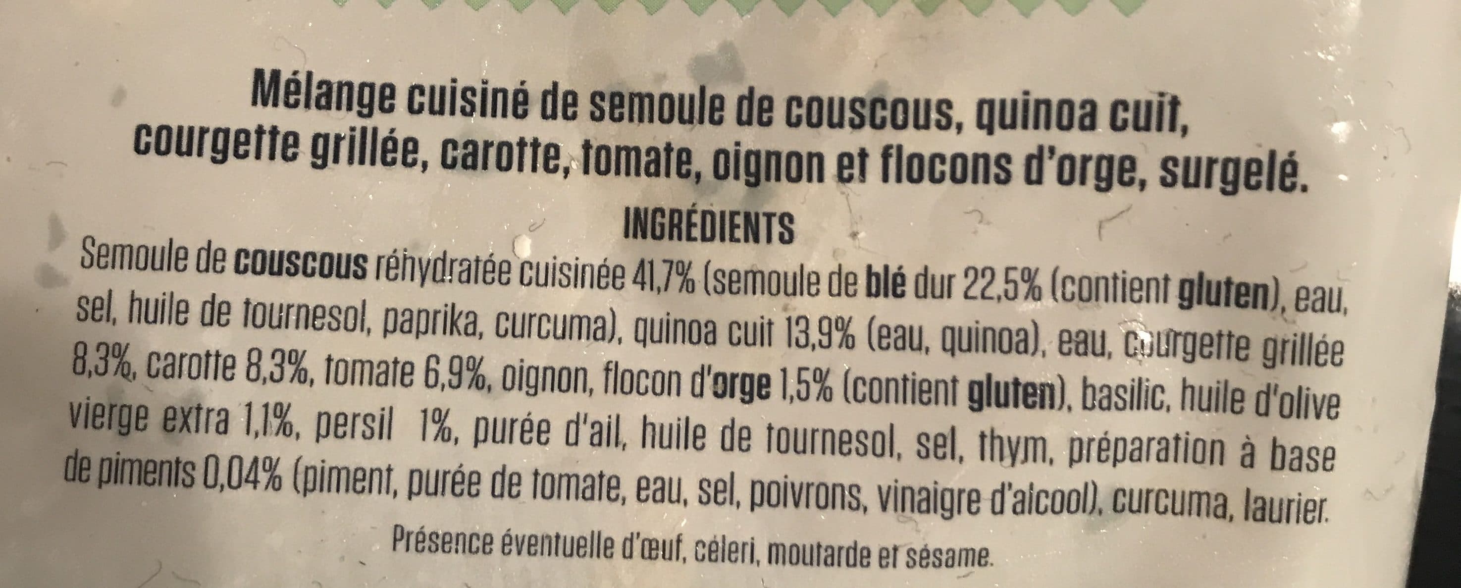 La compagnie artique Poélée céréales et quinoa cuisinés aux petits légumes packshot