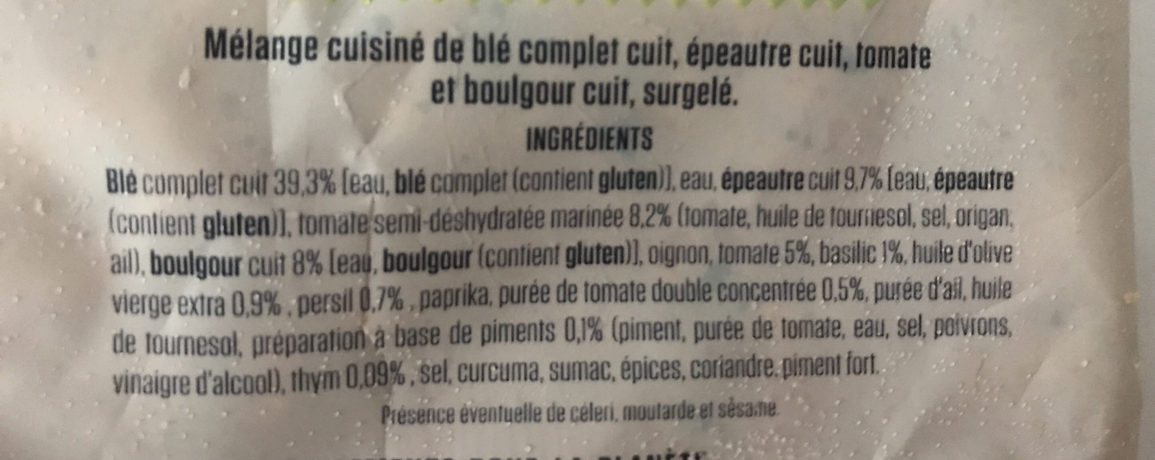 La compagnie artique Poêlée de boulgour et céréales cuisinés à la tomate packshot