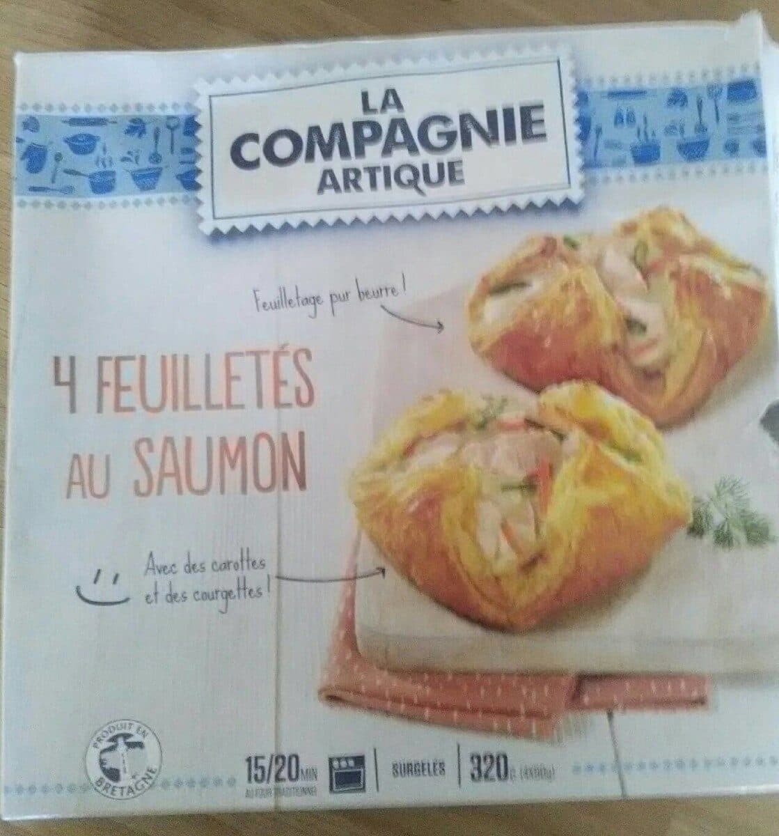 La compagnie artique Panier feuilleté composé d'une pâte feuilletée crue garnie d'une préparation à base de saumon rose du Pacifique (Oncorhynchus gorbuscha) et de légumes (carottes et courgettes). packshot