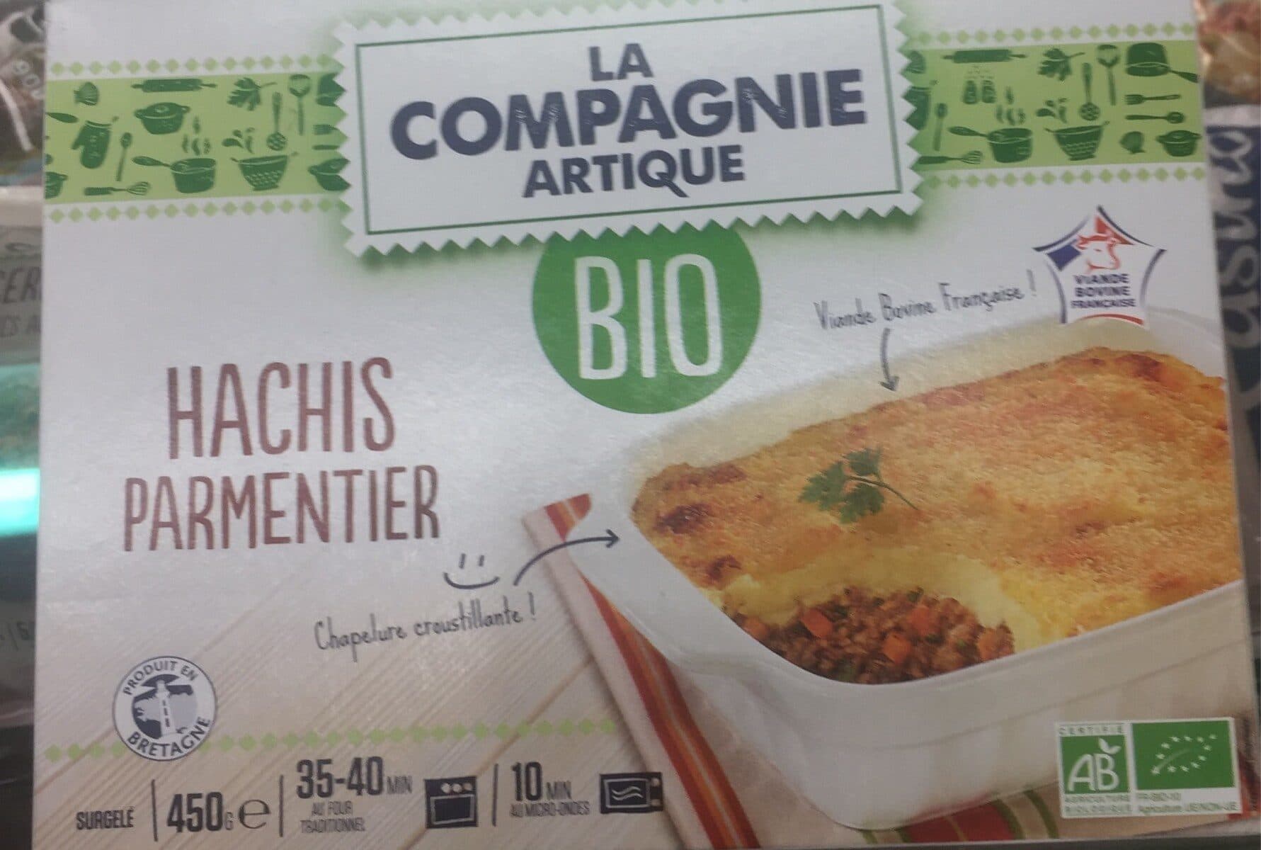 La compagnie artique Hachis parmentier bio packshot