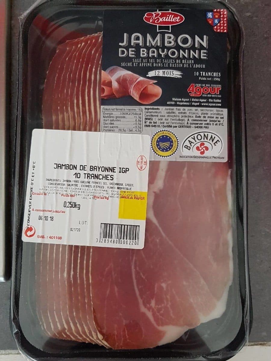Open Food Facts Jambon de bayonne packshot