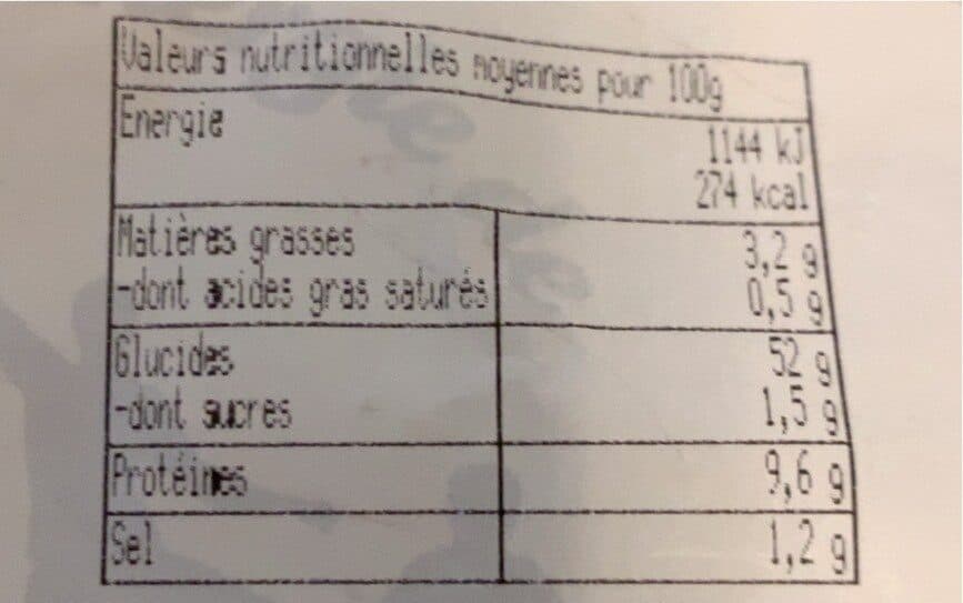 Open Food Facts Pain de Campagne 350g packshot