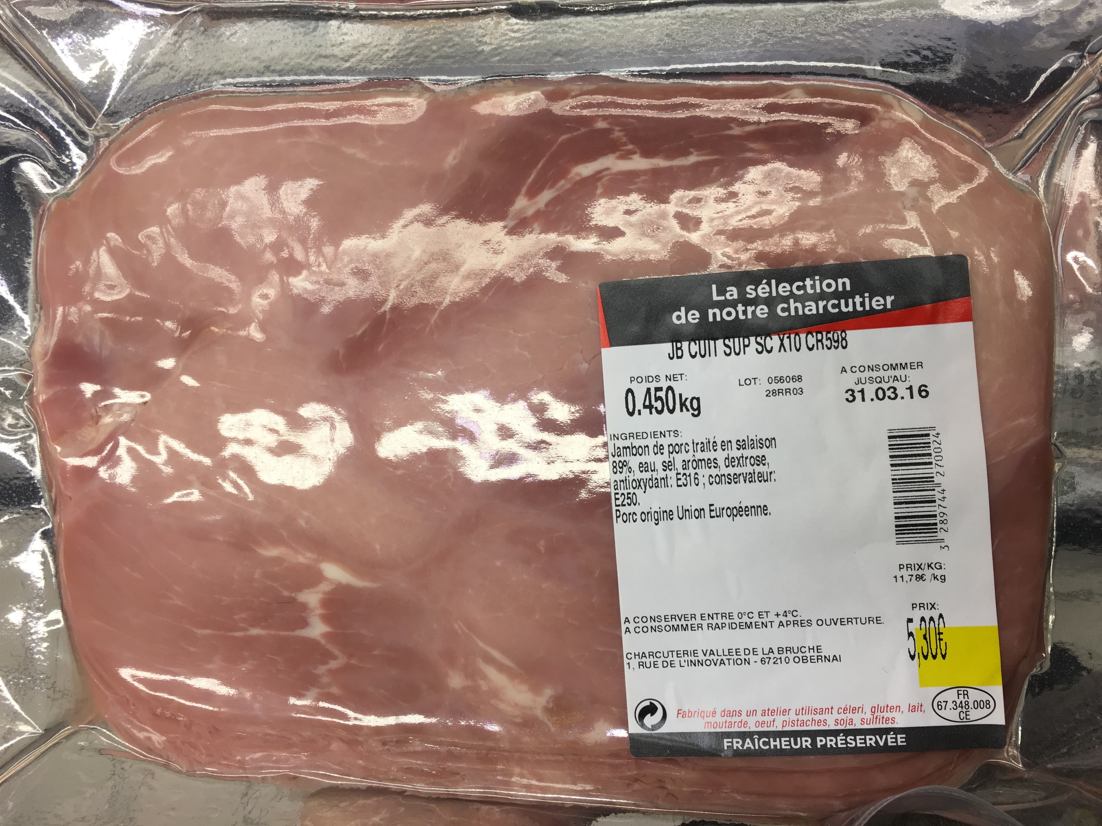 Charcuterie de la vallée de la bruche JB CUIT SUP SC X10 CR598 packshot