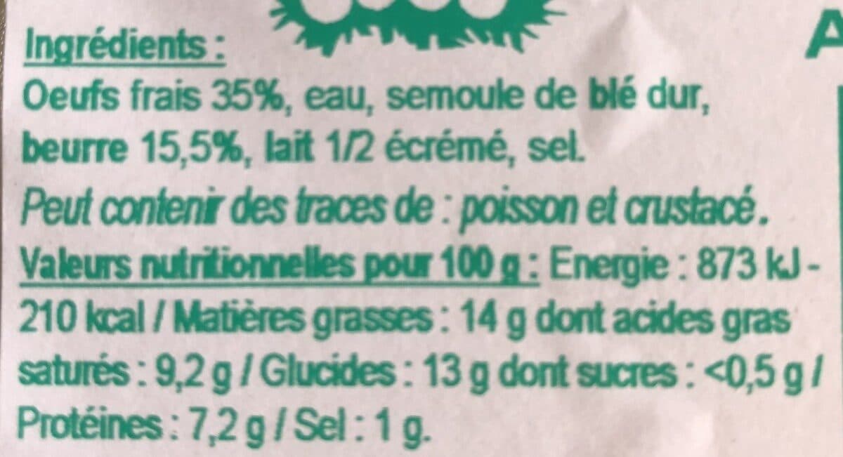 Open Food Facts Quenelles nature au beurre packshot