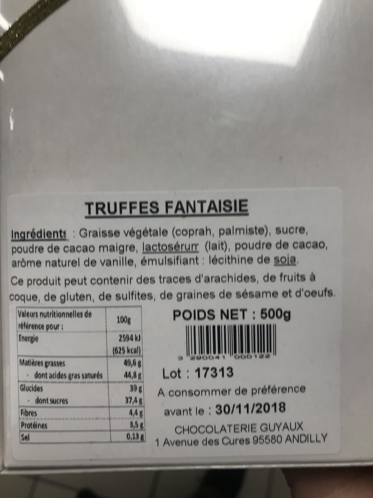 Guyaux Truffes fantaisie packshot