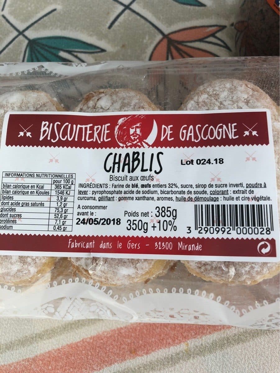 Open Food Facts Chablis biscuit aux oeufs packshot