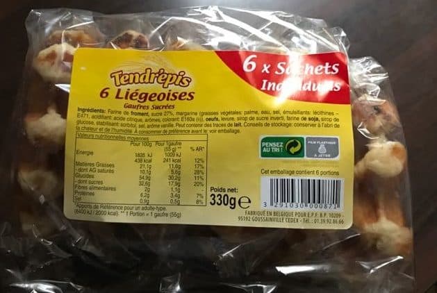 Entrepôt de Produits Frais 6 liégeoises gaufres sucrées packshot