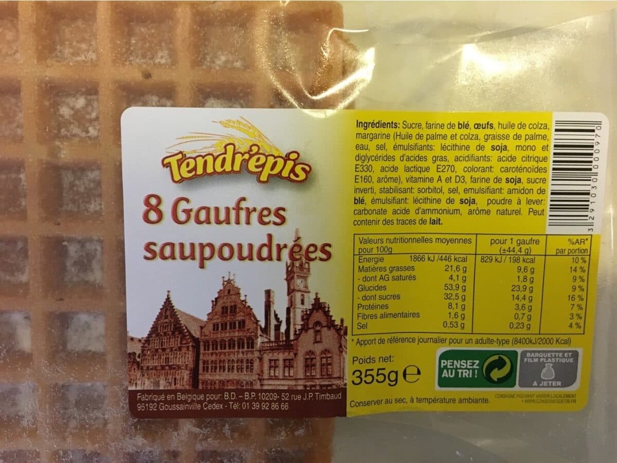 Tendr'epis Gaufres Tendr'epis packshot