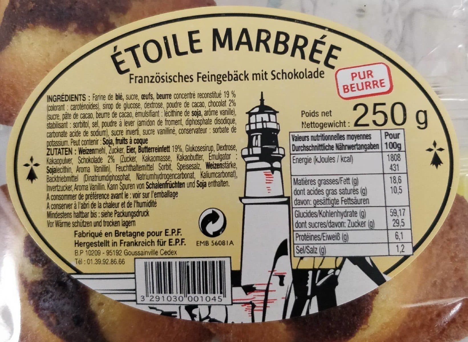 Open Food Facts Étoile marbrées packshot