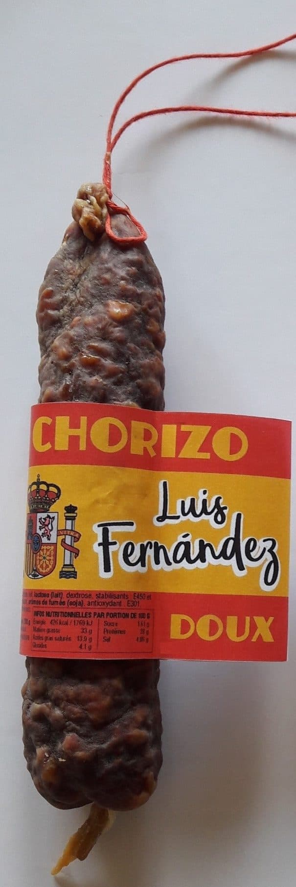 Luis Fernandez Chorizo doux packshot