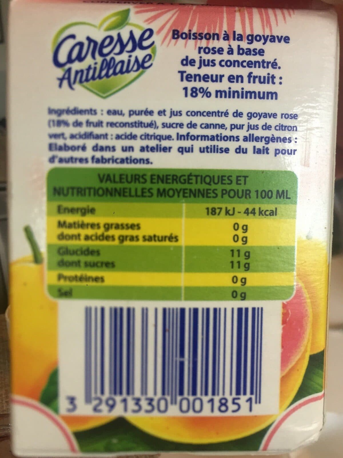 Caresse Antillaise Boisson Goyave packshot