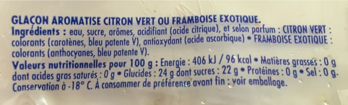 Floup Floup au Citron vert ou Framboise exptique packshot