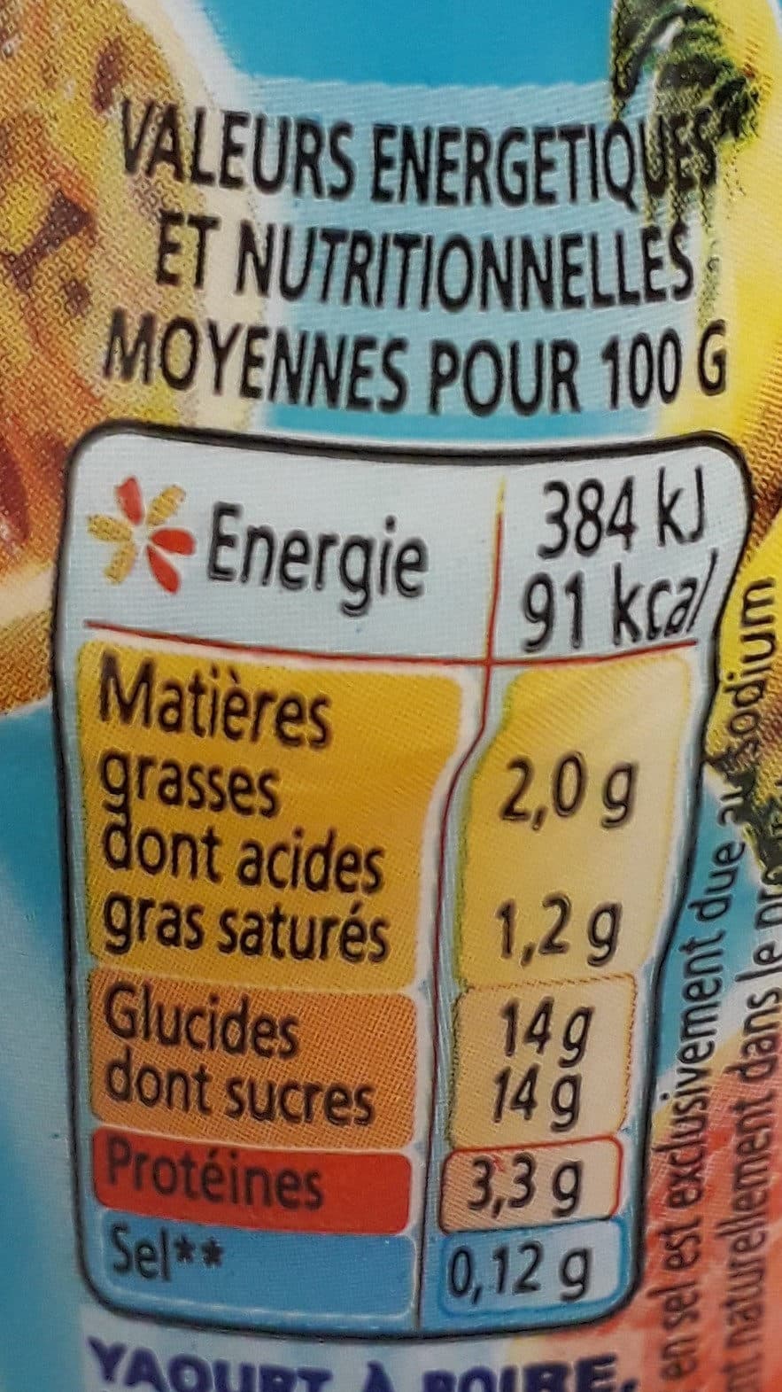 yoplait Yaourts à boire à la pulpe de fruits Yop tropical packshot