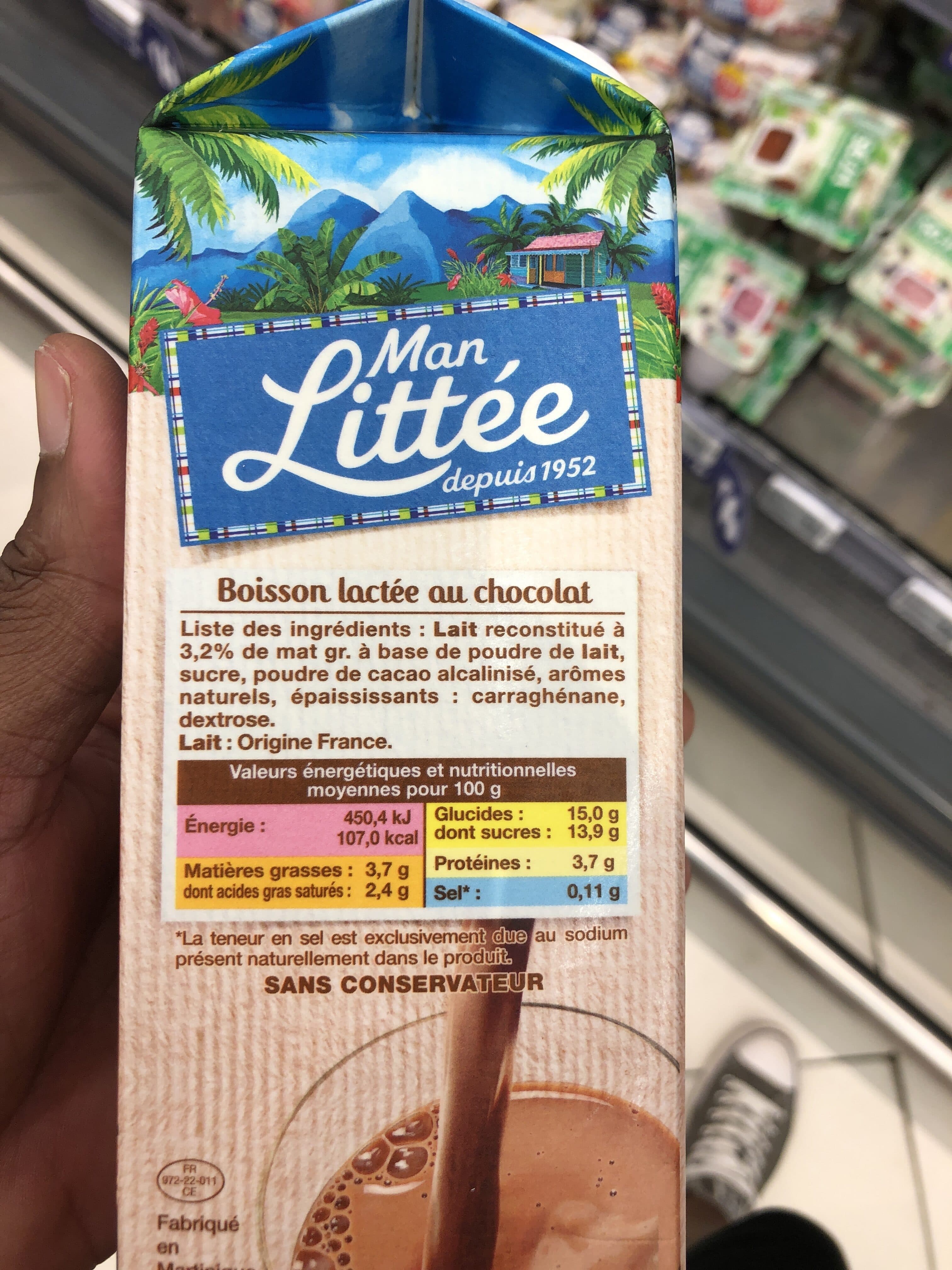 Open Food Facts Lait chocolaté packshot