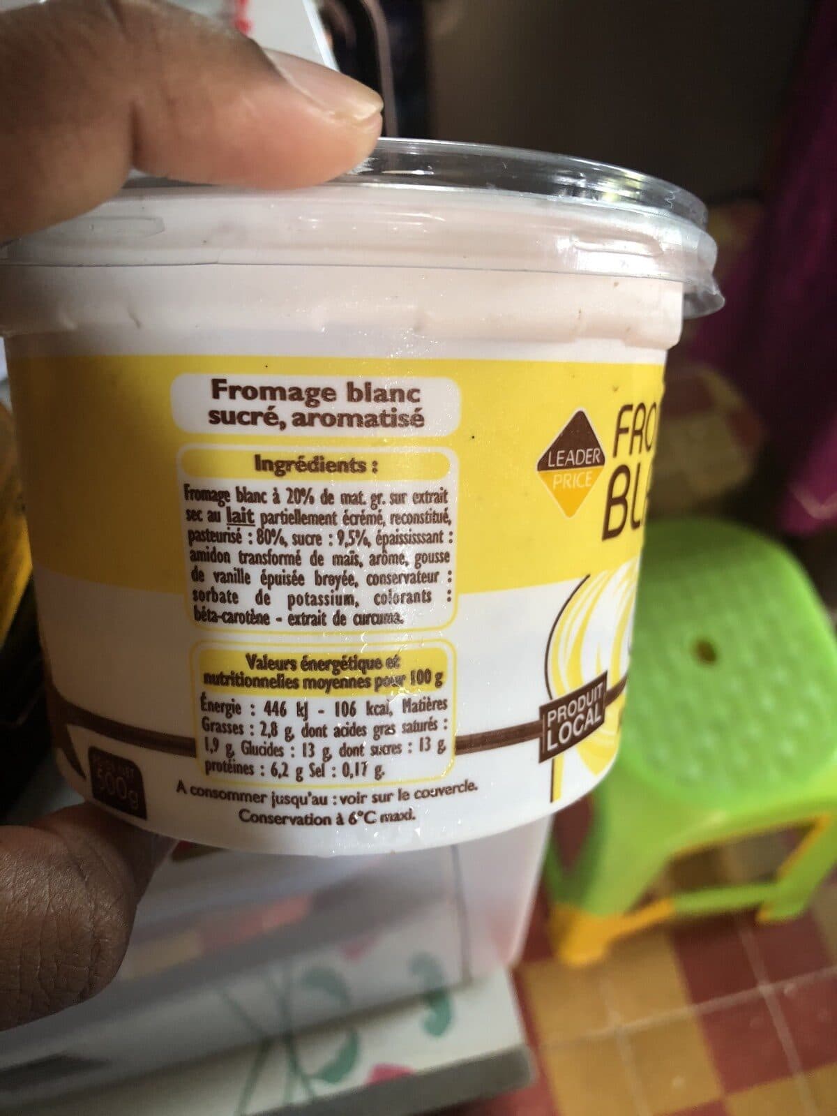 Leader Price Fromage blanc vanille packshot