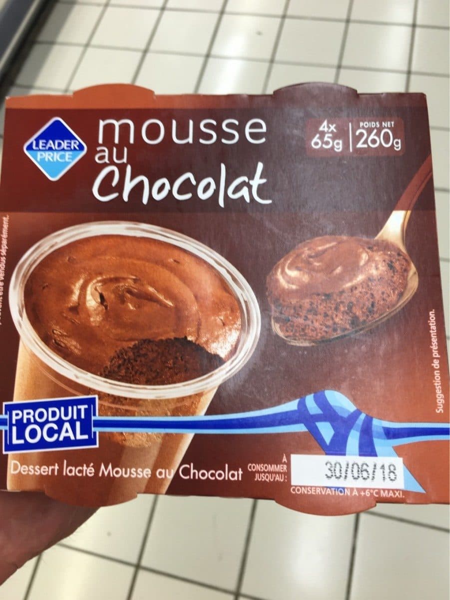 Leader Price Mousse au chocolat packshot