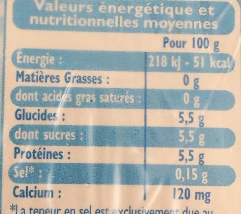 Leader Price Fine ligne brassé nature 0% packshot
