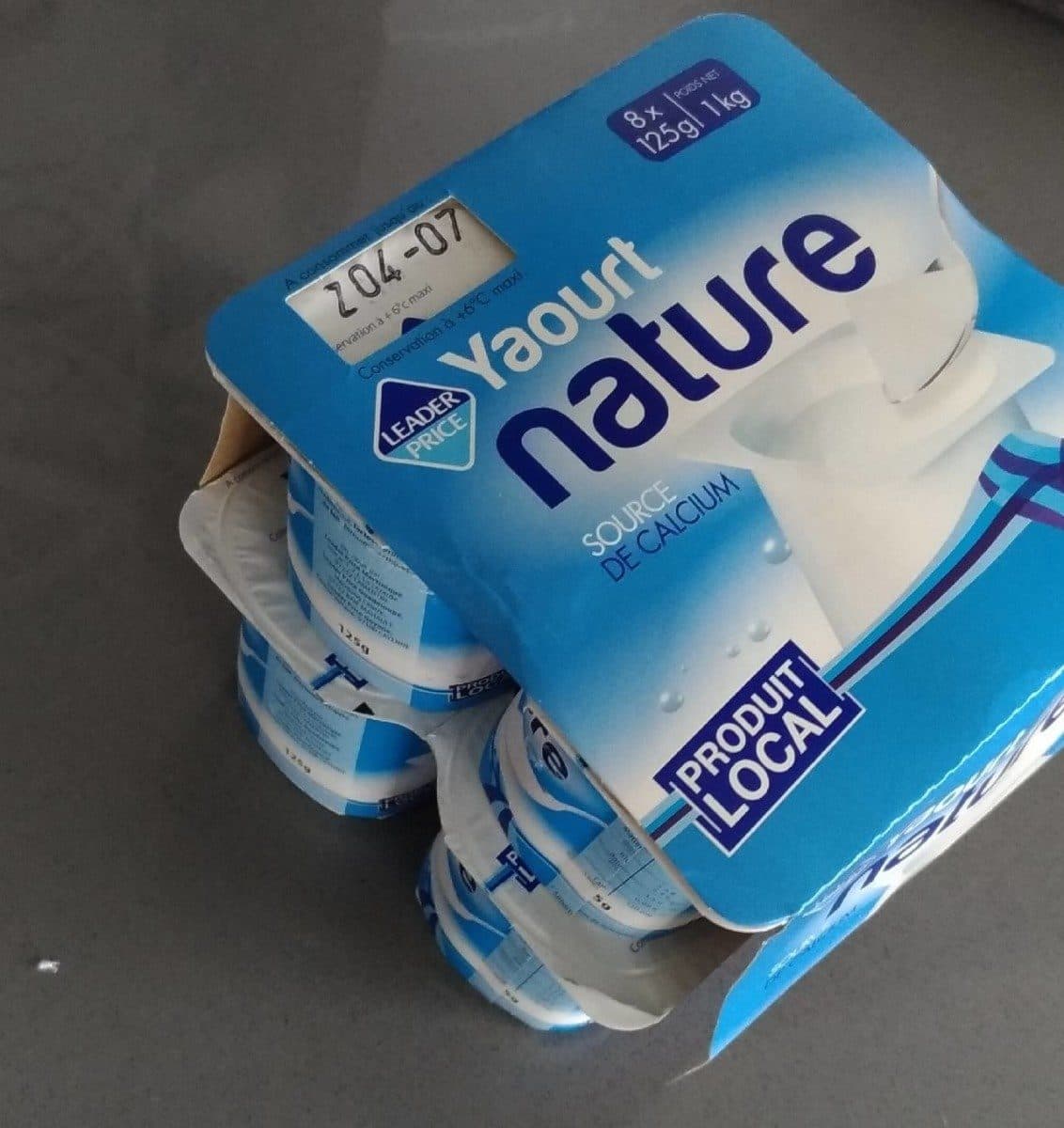Leader Price Yaourt nature packshot