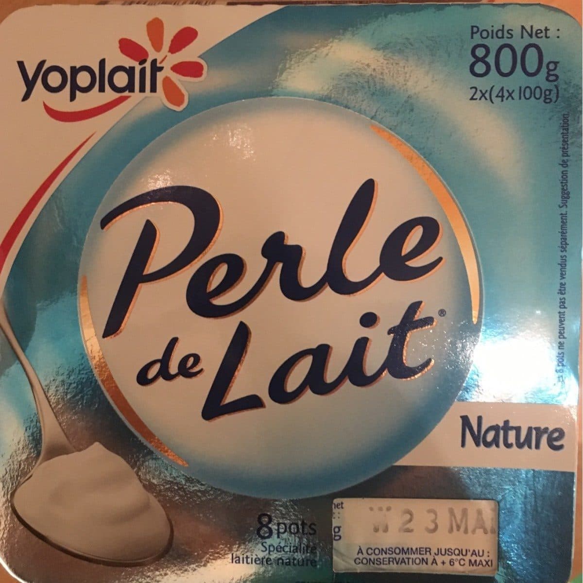Yoplait Perle de lait nature packshot