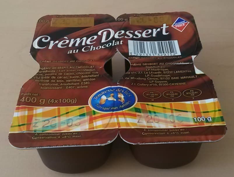 Leader Price Crème dessert au chocolat packshot