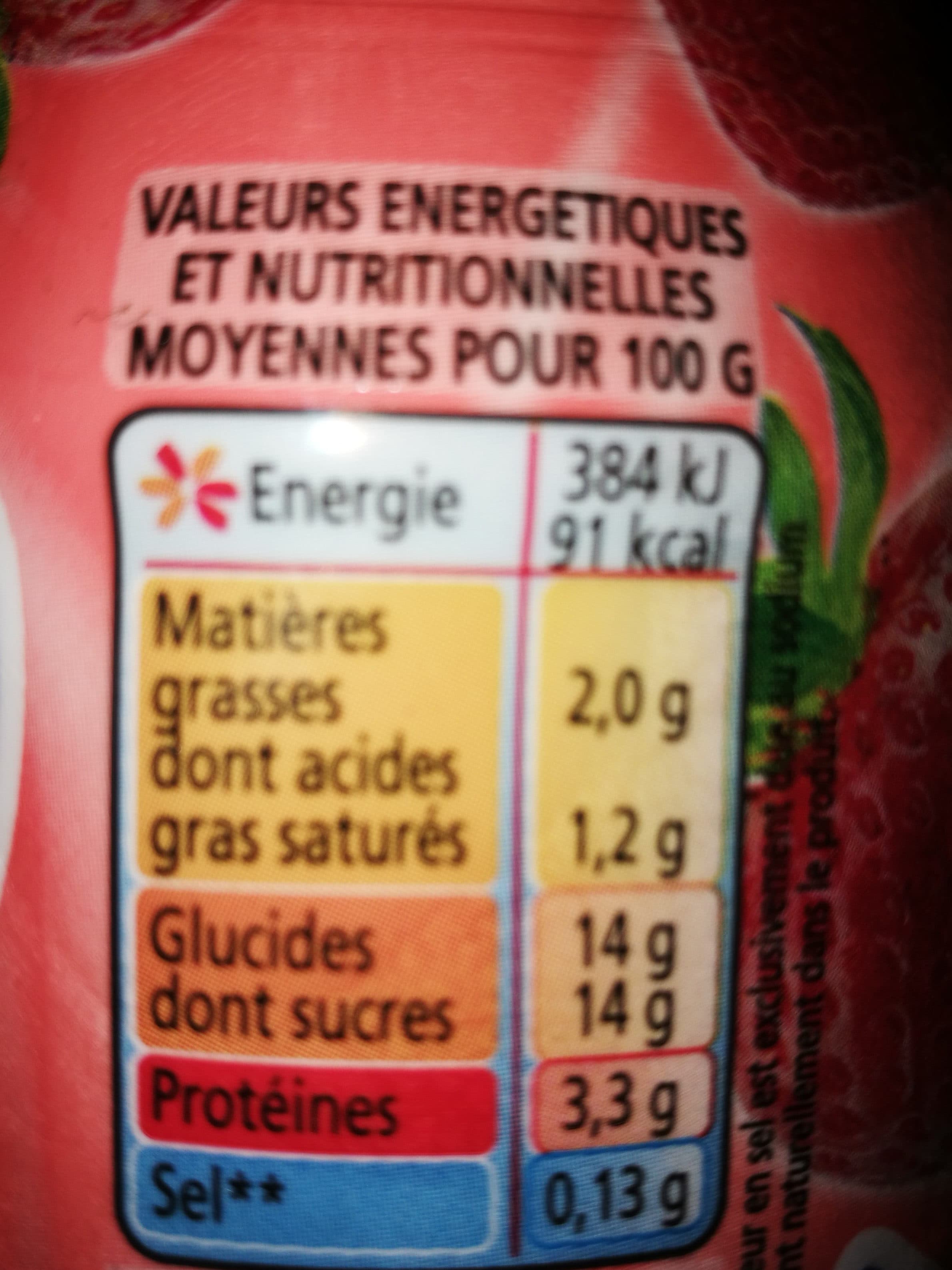 yoplait Yoaurt à boire pulpe fraise Yop Fraise packshot