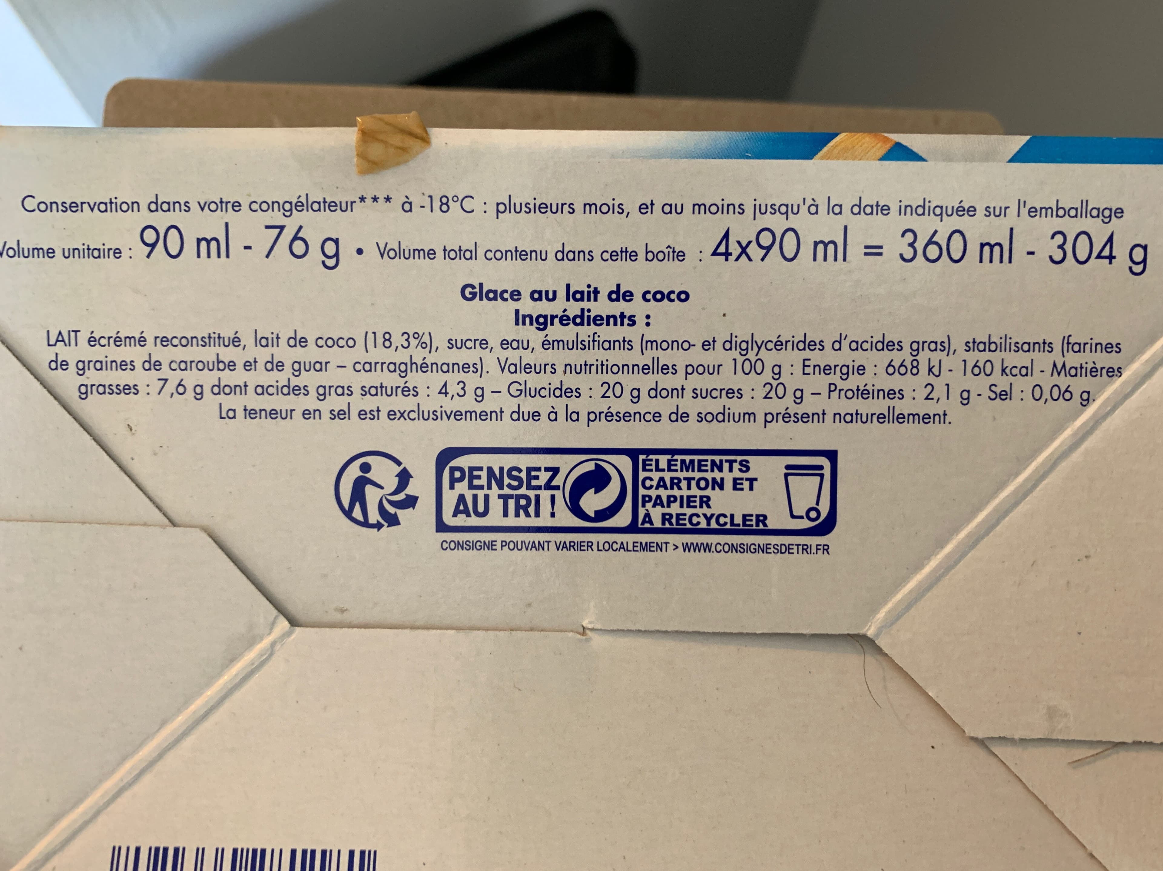 Paradis glaces Super coco packshot