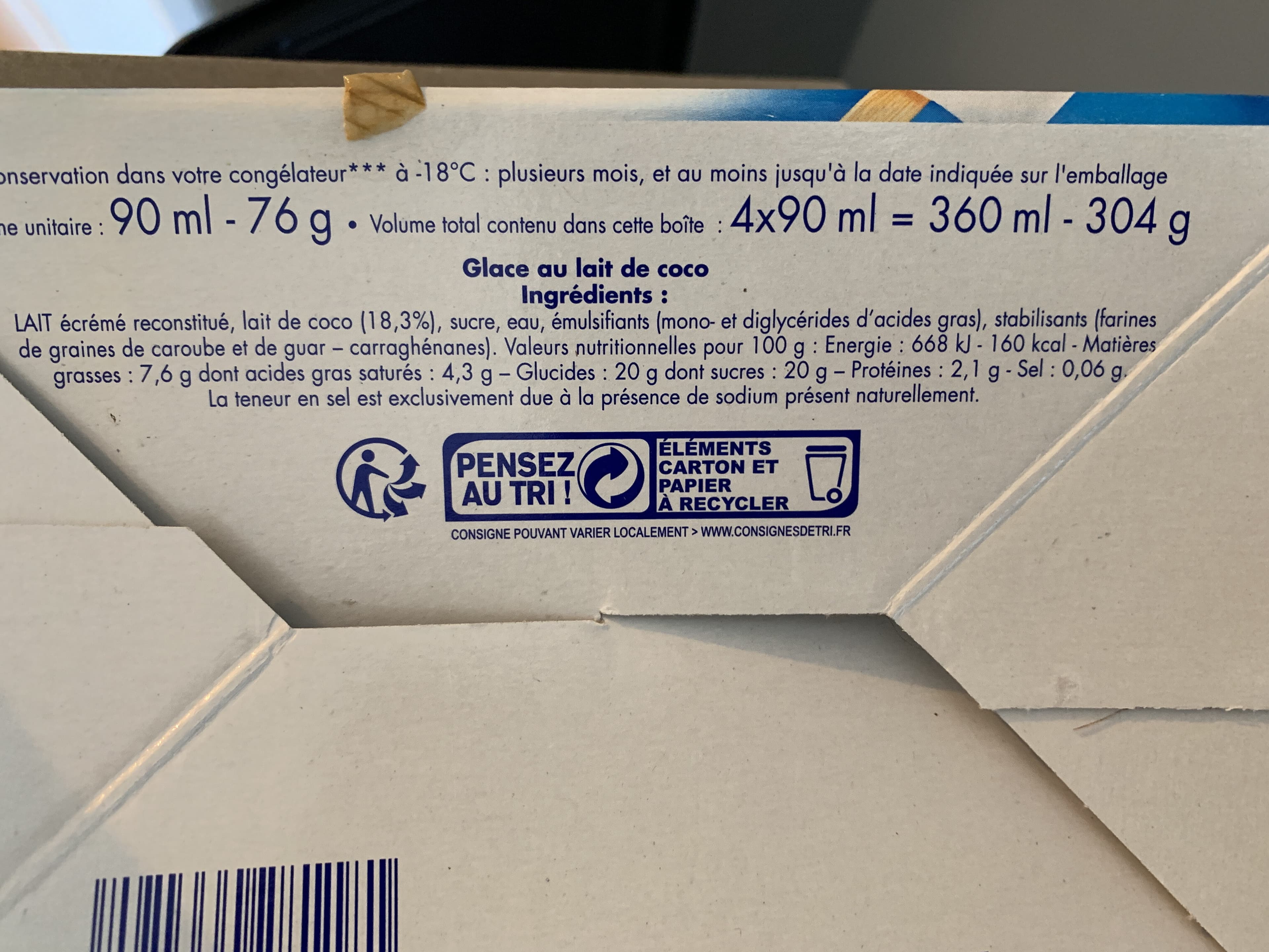 Paradis glaces Super coco packshot