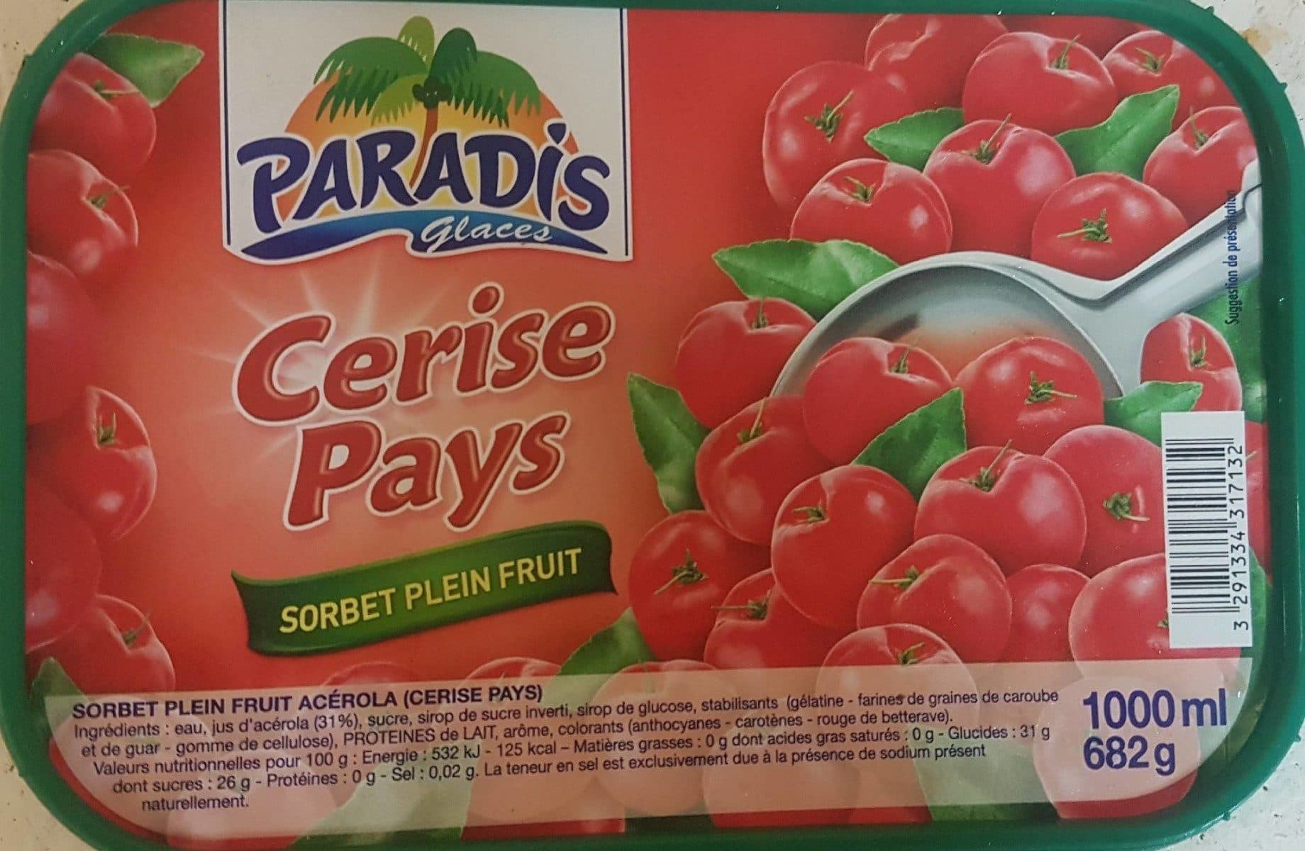 Open Food Facts Sorbet cerise pays packshot