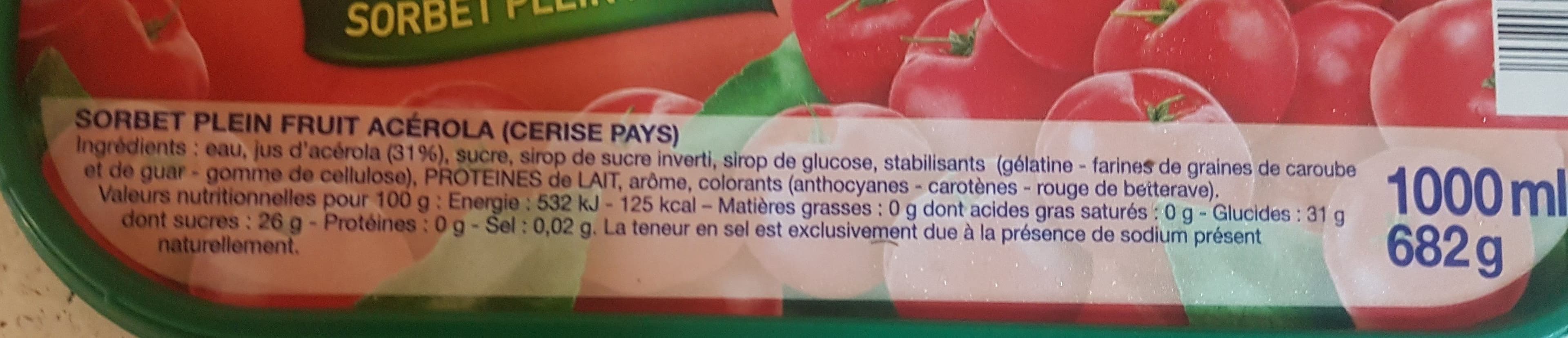 Open Food Facts Sorbet cerise pays packshot