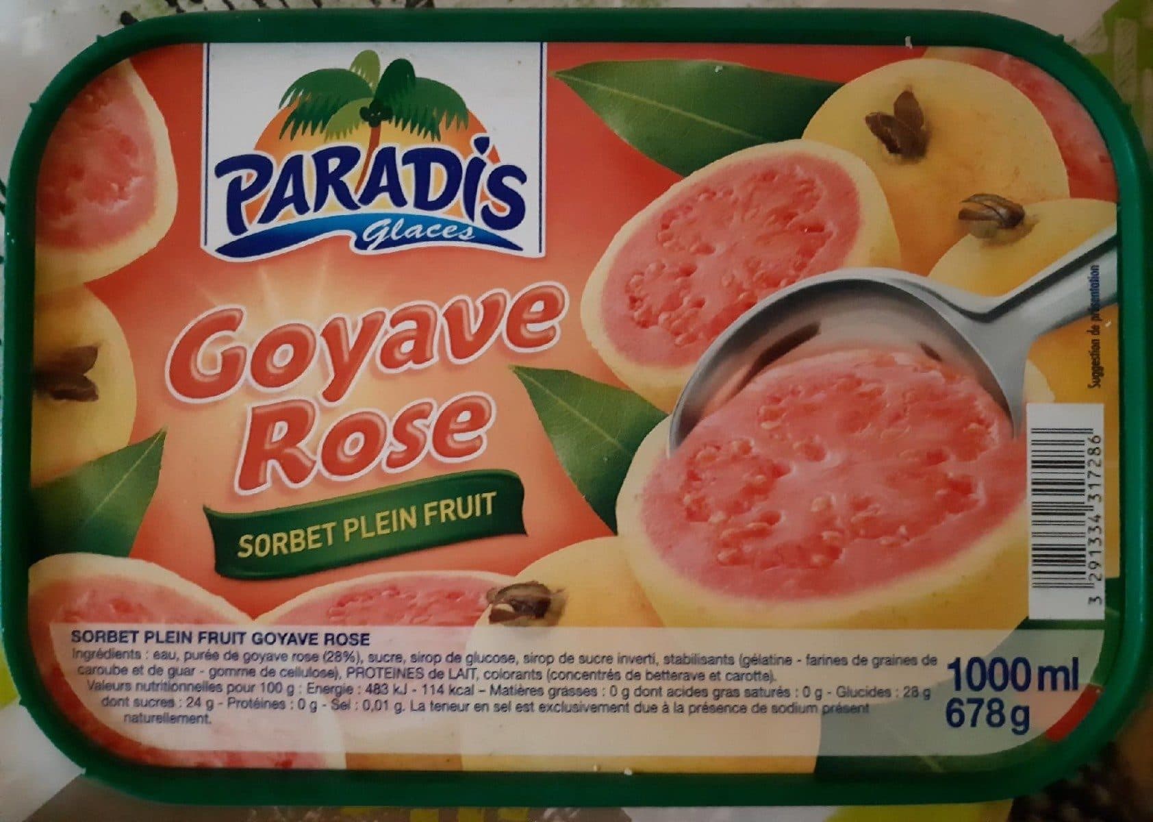 Open Food Facts Sorbet Plein Fruit Goyave Rose packshot