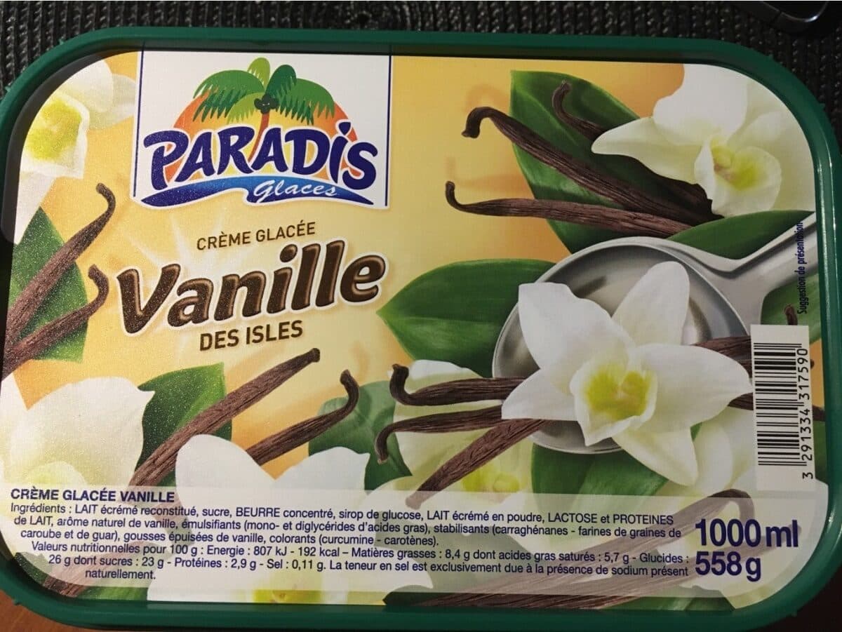 Open Food Facts Creme glacee vanille des isles packshot