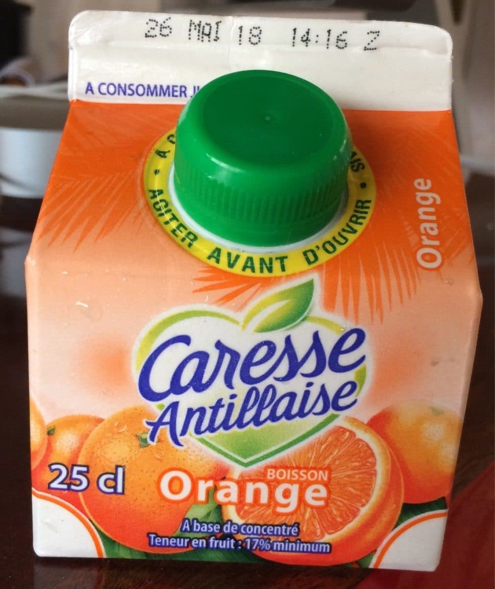 Caresse antillaise Jus D'orange packshot