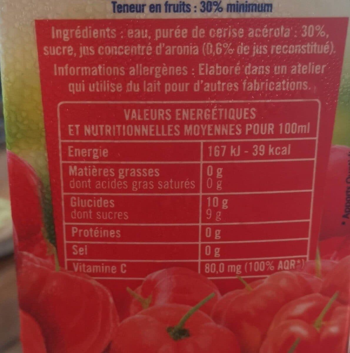 Caresse Antillaise Nectar de cerise acerola packshot
