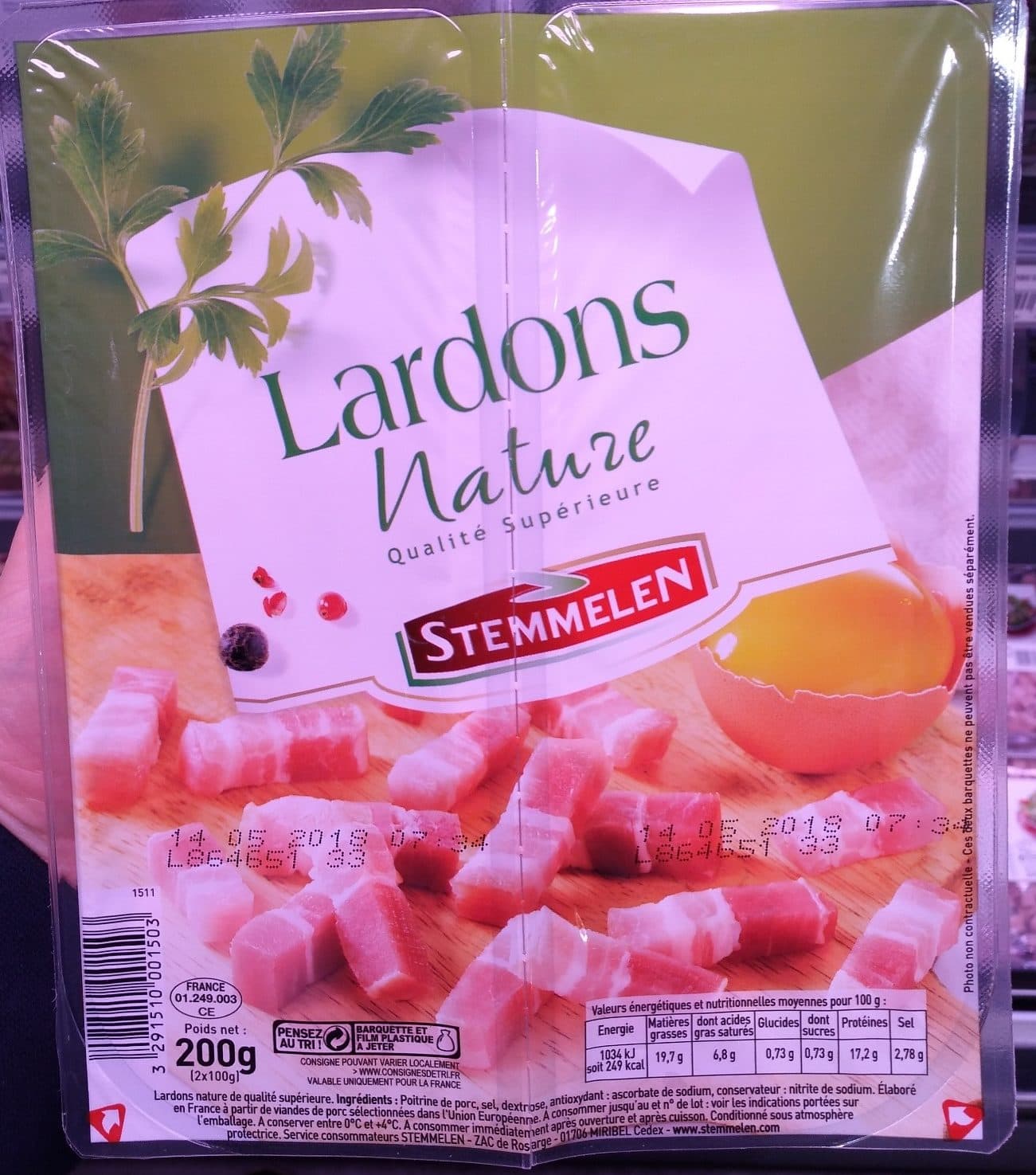 Stemmelen Lardons nature packshot