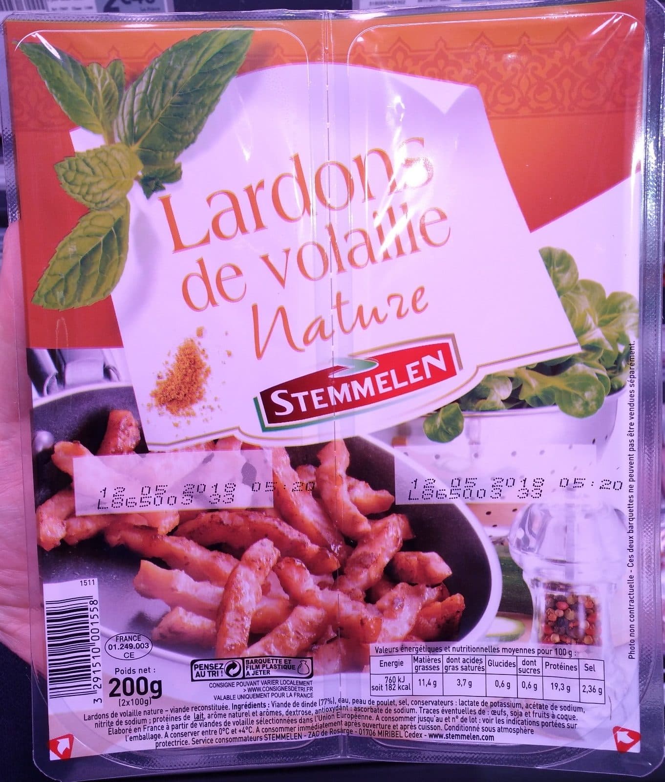 Stemmelen Lardons de Volaille Nature packshot