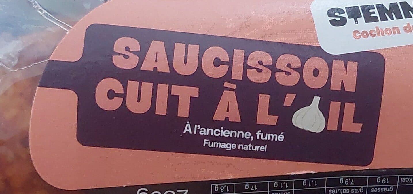 Stemmelen Stemmelen, Saucisson a l'ail fume boyau naturel a l'ancienne packshot