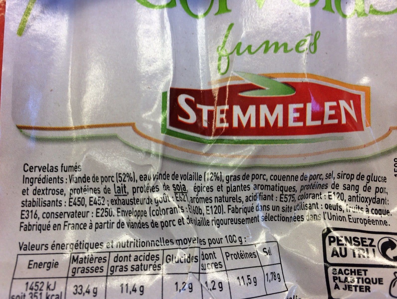 Stemmelen Cervelas fumes packshot