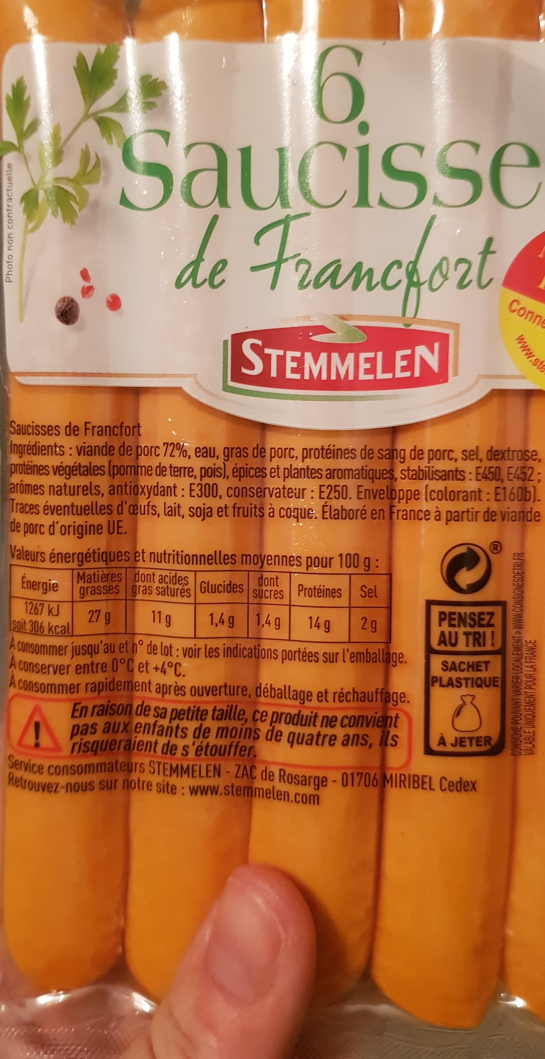 Stemmelen Saucisses Strasbourg packshot