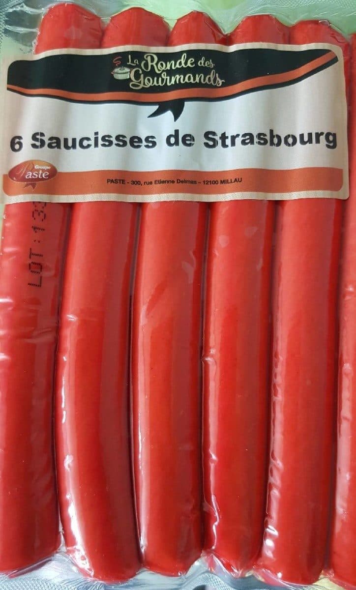 Open Food Facts 6 saucisses de strasbourg packshot