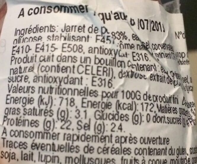 Open Food Facts Jambonneau packshot