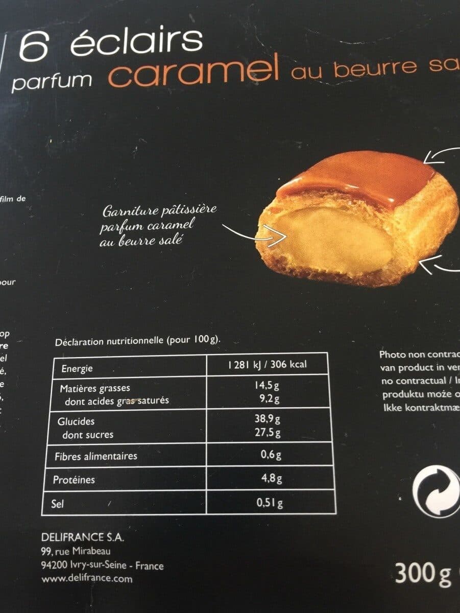 Délifrance Eclairs parfum caramel au beurre salé packshot