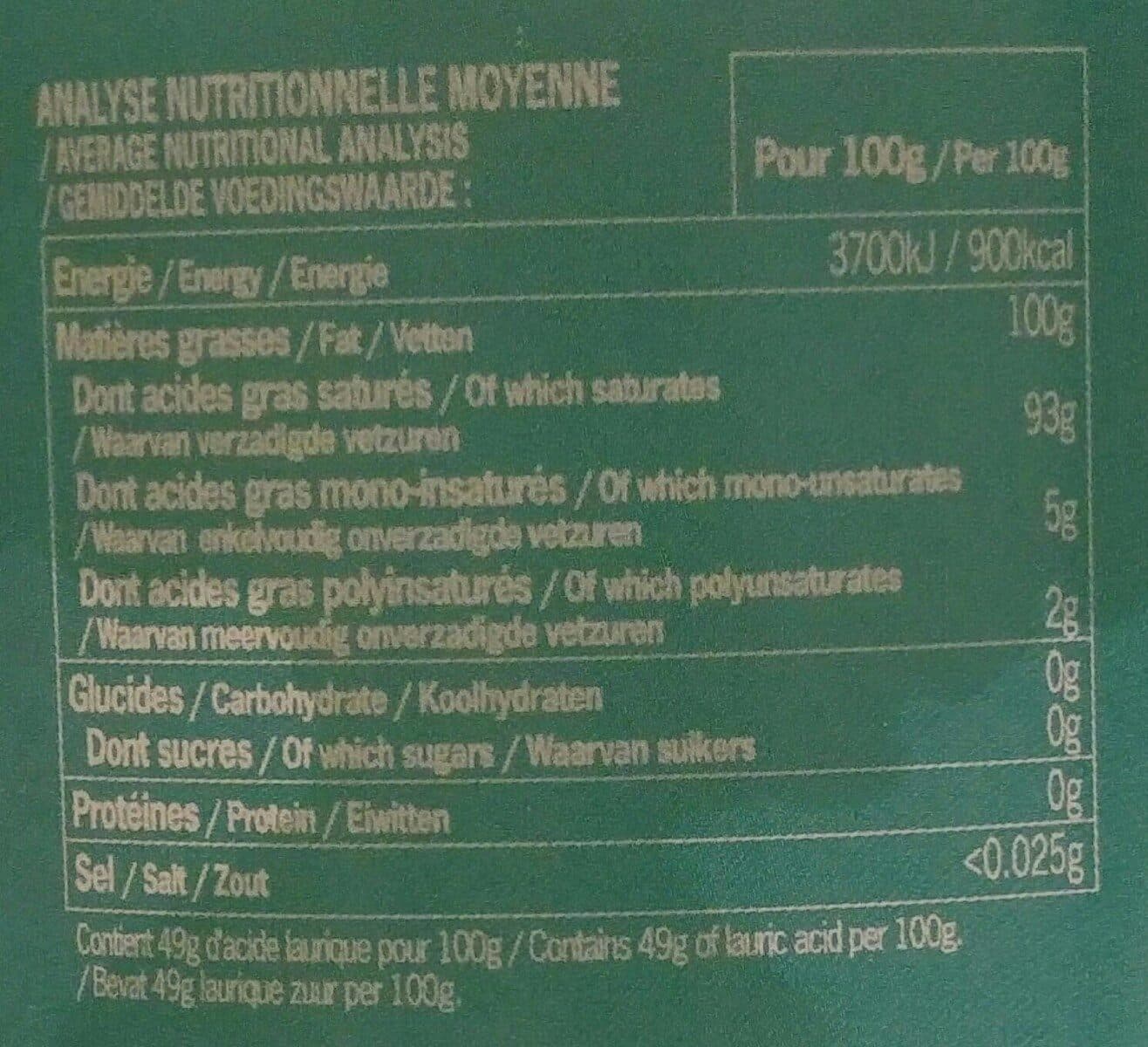 Emile Noël Huile vierge de noix de coco packshot